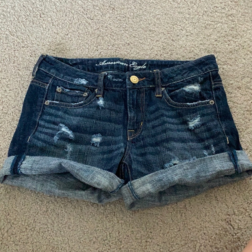 American Eagle distressed jean shorts
